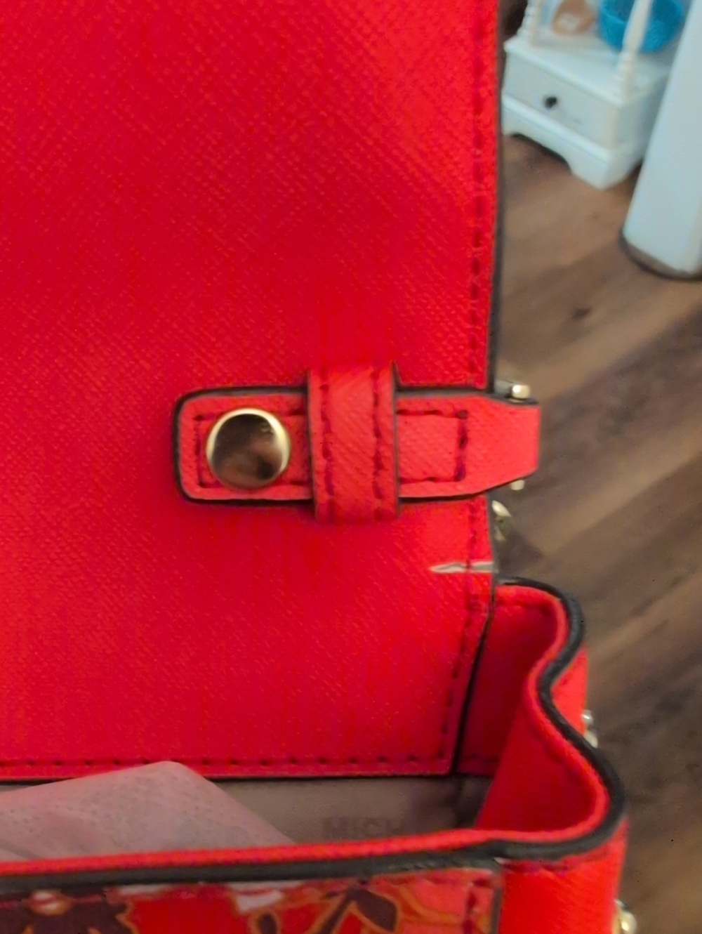 Michael Kors Tina Floral Saffiano Leather Mini Crossbody Bag - Picture 7 of 10